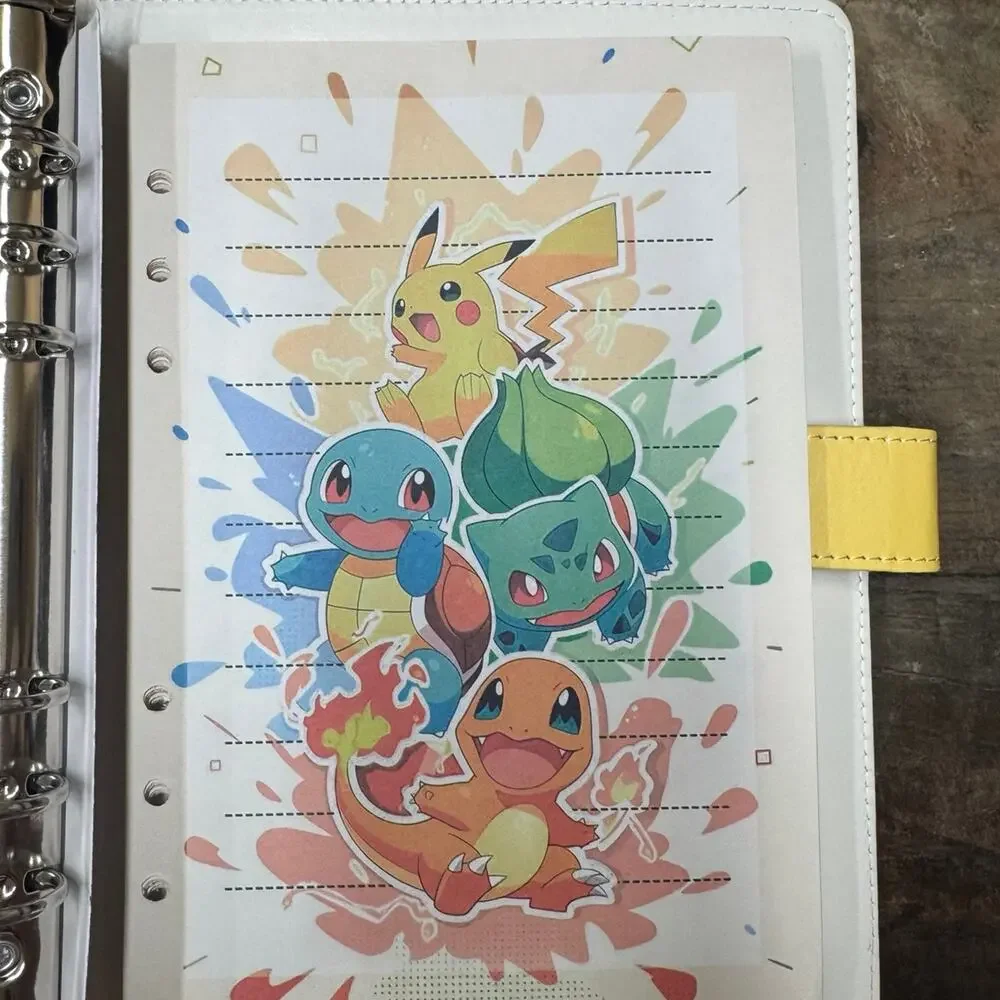 Pokemon A5 Binder with matching printed paper
